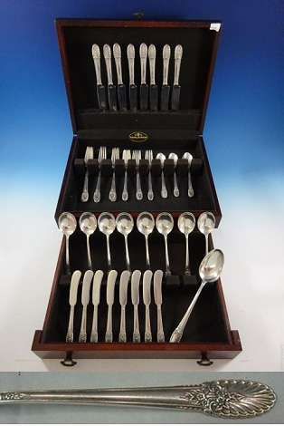 Riviera by International Sterling Silver Flatware Set For 8 Service 49 Pieces